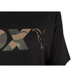 Tee Shirt Manches Courtes Homme Fox Black/Camo Logo T-Shirt - Noir