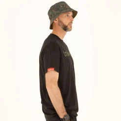Trakker Tee Shirt Manches Courtes Homme Cr Logo T-Shirt Black Camo - Noir