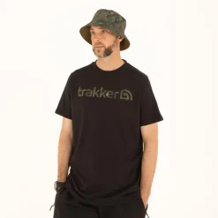 Trakker Tee Shirt Manches Courtes Homme Cr Logo T-Shirt Black Camo - Noir