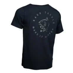 Nash Tee Shirt Manches Courtes Homme Make It Happen Carp Logo - Noir