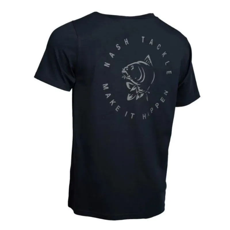 Nash Tee Shirt Manches Courtes Homme Make It Happen Carp Logo - Noir