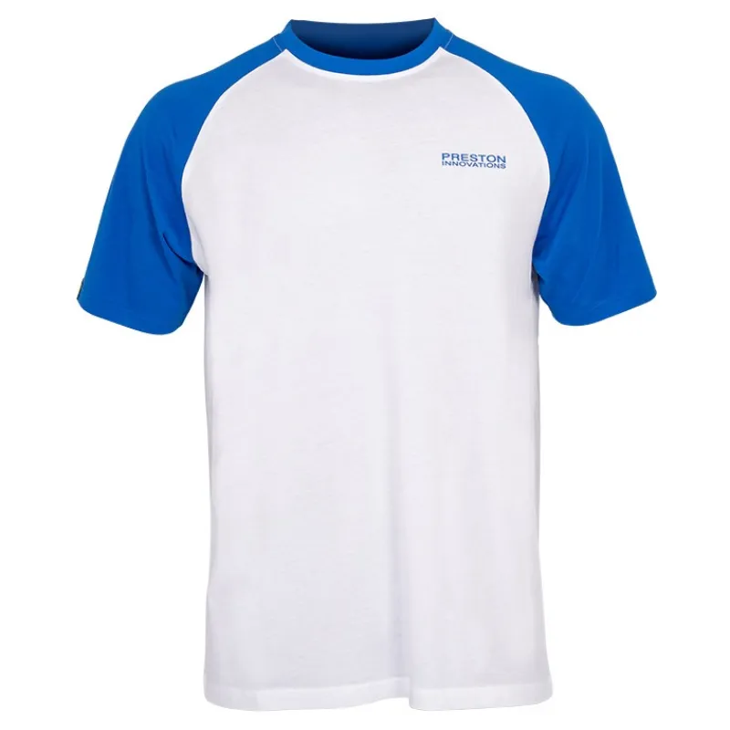 Preston Innovations Tee Shirt Manches Courtes Homme Lightweight White Raglan - Blanc