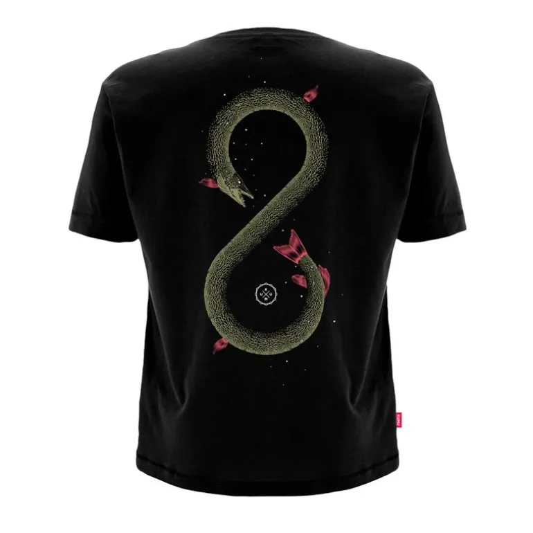 Tee Shirt Manches Courtes Homme Kumu Ourobouros T-Shirt - Noir