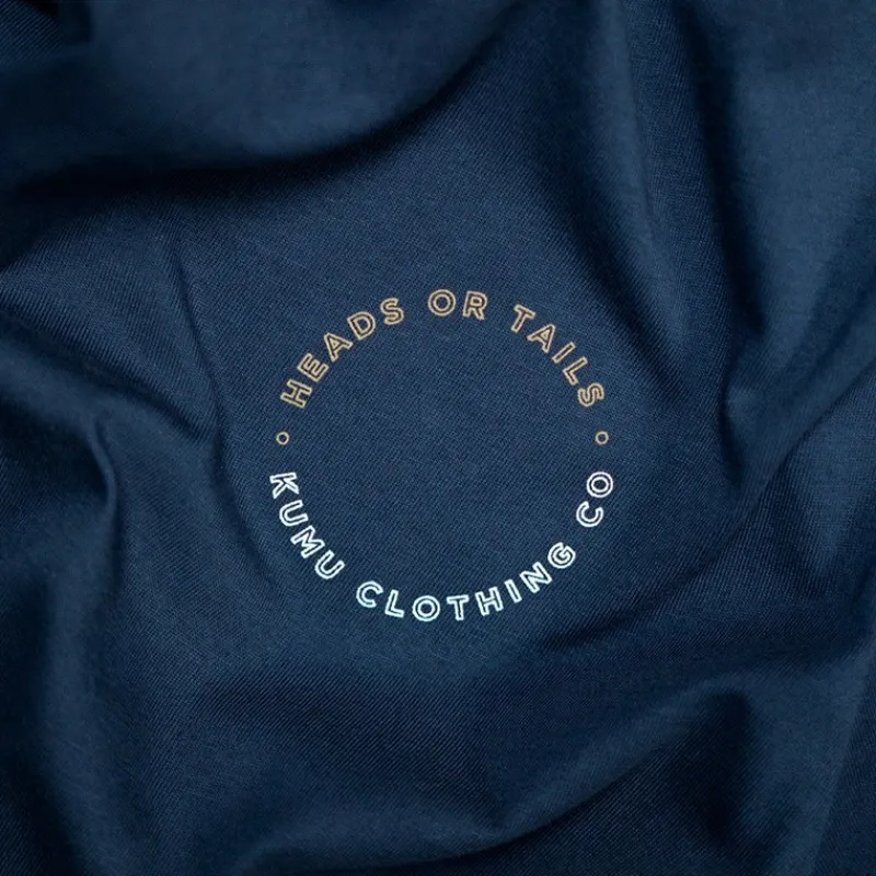 Kumu Tee Shirt Manches Courtes Homme Heads Or Tail - Bleu