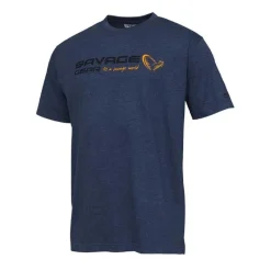 Savage Gear Tee Shirt Manches Courtes Homme Signature Logo - Bleu