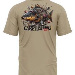 Tee Shirt Manches Courtes Homme Hot Spot Design Carpfishing Punk - Sable