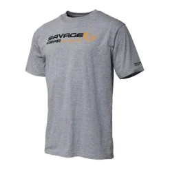 Savage Gear Tee Shirt Manches Courtes Homme Signature Logo - Gris