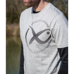 Fox Matrix Tee Shirt Manches Courtes Homme Large Mesh Logo T-Shirt - Gris