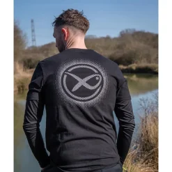 Fox Matrix Tee Shirt Manches Courtes Homme Large Fade T-Shirt Black/Grey - Noir
