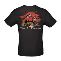 W.O.F. Tee Shirt Manches Courtes Homme Manga - Noir