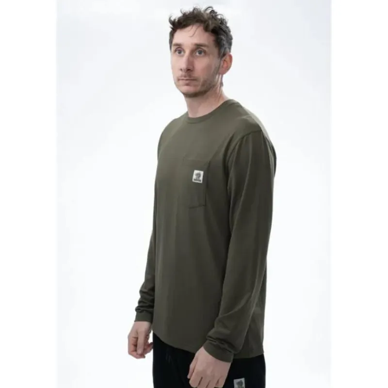 Nash Tee Shirt Manches Longues Homme Make It Happen Carp Logo Long Sleeve - Vert