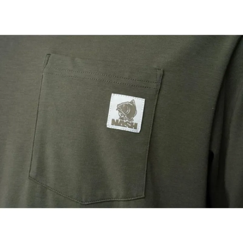 Nash Tee Shirt Manches Longues Homme Make It Happen Carp Logo Long Sleeve - Vert