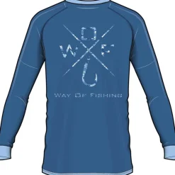 Tee Shirt Manches Longues Homme W.O.F. Croix - Bleu
