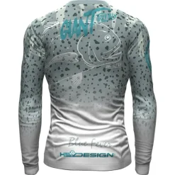 Hot Spot Design Tee Shirt Manches Longues Homme Ocean Performance Giant Trevally - Gris