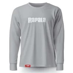 Rapala Tee Shirt Manches Longues Homme Grey White Logo Long Sleeve T-Shirt - Gris