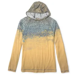 Orvis Tee Shirt Manches Longues Homme Avec Capuche Dricast Printed - Marron