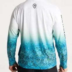 Adventer & Fishing Tee Shirt Manches Longues Homme Bozed Anti Uv - Bleu