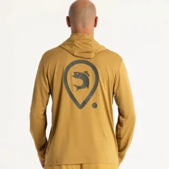 Adventer & Fishing Tee Shirt Manches Longues Homme Golon Anti Uv - Jaune