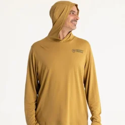 Adventer & Fishing Tee Shirt Manches Longues Homme Golon Anti Uv - Jaune