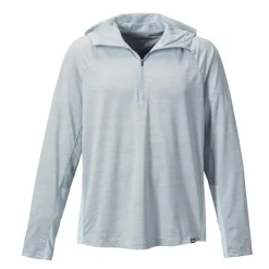 Orvis Tee Shirt Manches Longues Homme Avec Capuche Pro Sun - Bleu Clair