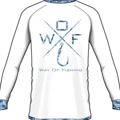 W.O.F. Tee Shirt Manches Longues Homme Croix - Blanc