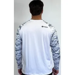 Tee Shirt Manches Longues Outwater Camp One - Blanc Camo