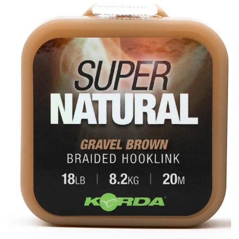 Korda Tresse Bas De Ligne Super Natural - Gravel Brown