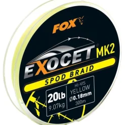 Fox Tresse Carpe Exocet Mk2 Marker Braids 300M - Jaune
