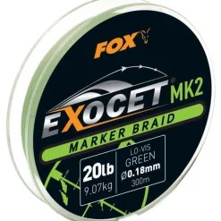Tresse Carpe Fox Exocet Mk2 Spod Braids 300M - Vert