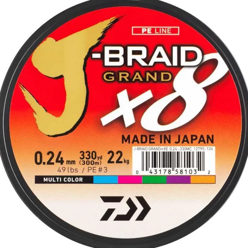 Daiwa Tresse J-Braid Grand X8 Multicolore - 500M