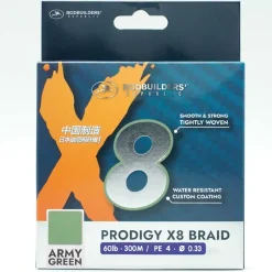 Rodbuilders Republic Tresse Prodigy X8 Braid - Army Green - 300M
