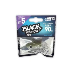 Fiiish Tête Plombée Black Minnow Deep