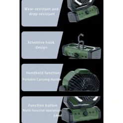 Ventilateur Portable Holdcarp Rechargeable Doublemotor Fan