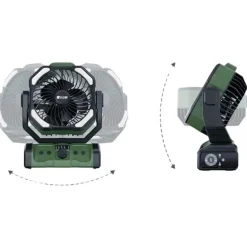 Ventilateur Portable Holdcarp Rechargeable Doublemotor Fan