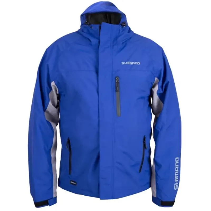 Shimano Veste Homme Wear Rain Jacket Non Padded - Bleu